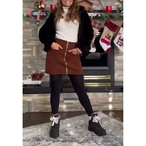 Lugz Grotto II Womens Black Cream Fleece Suede Lace-Up Combat Boots Sizes 7.5 - Picture 5 of 12